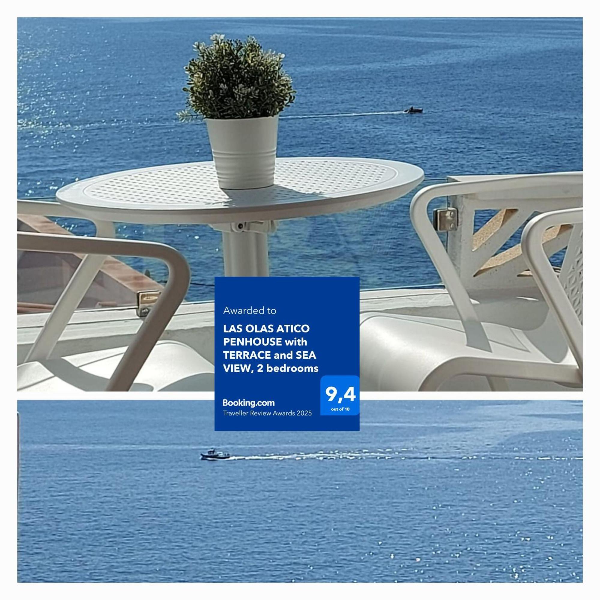 Las Olas Atico Penhouse With Terrace And Sea View, 2 Bedrooms La Caleta  Eksteriør billede
