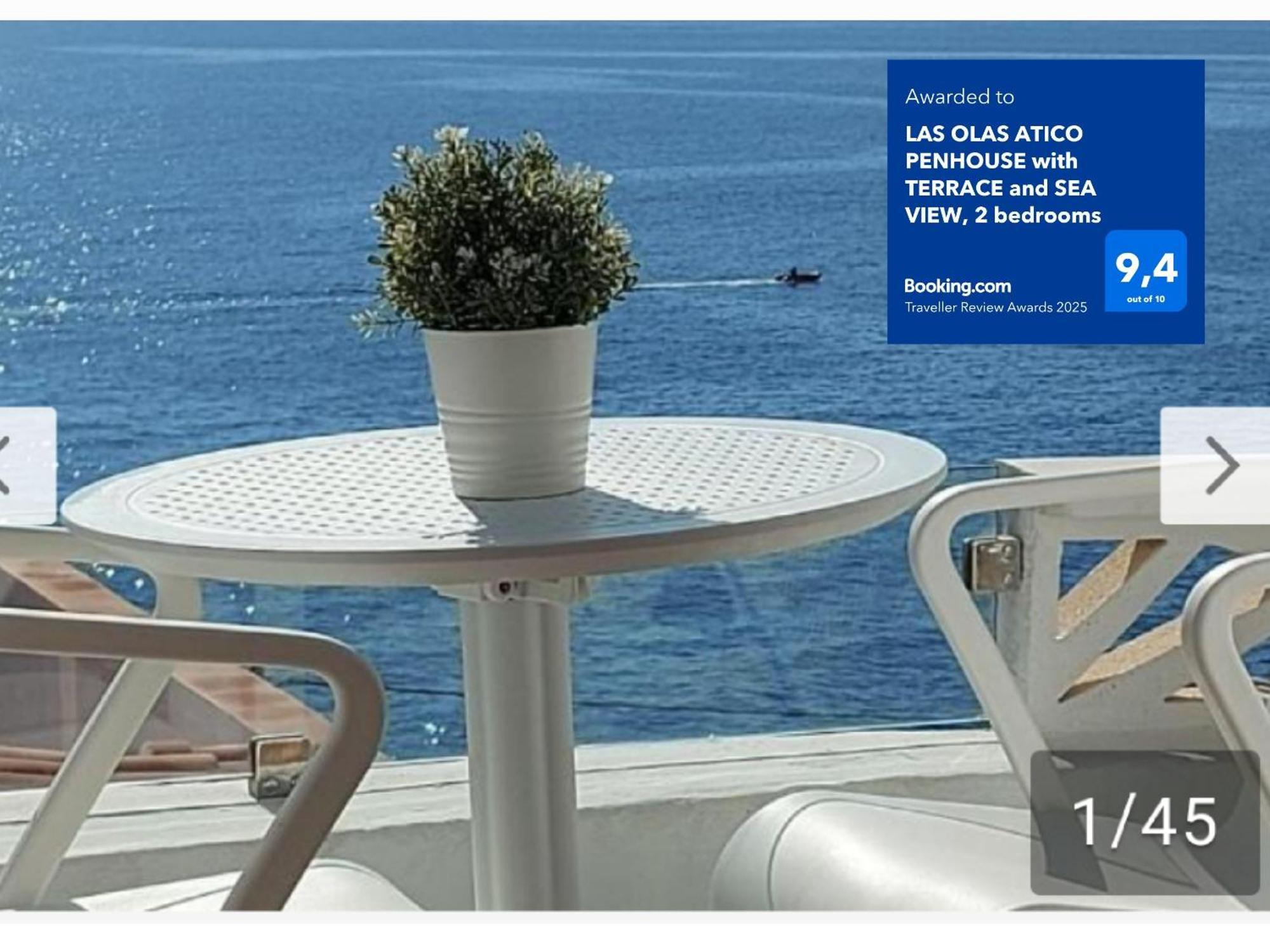 Las Olas Atico Penhouse With Terrace And Sea View, 2 Bedrooms La Caleta  Eksteriør billede